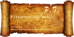 Pittersch Tímea névjegykártya
